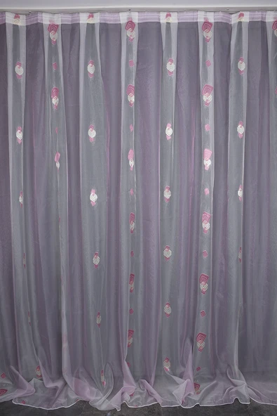 ORGANZE 2350 KREM RENK 5_3 Hazır dikilmiş Pileli Fon Perde 300*260 cm ürün görseli 1