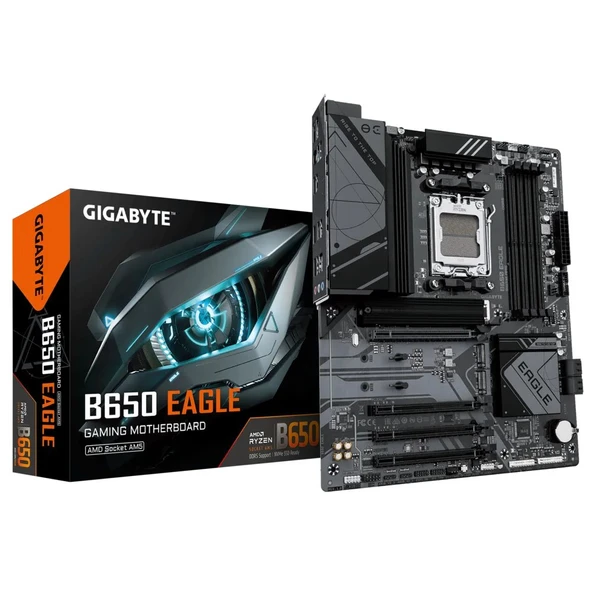 Gigabyte B650 Eagle DDR5 7600MHz (OC) M.2 HDMI DP 1GbE Lan ATX AM5 Anakart ürün görseli 1