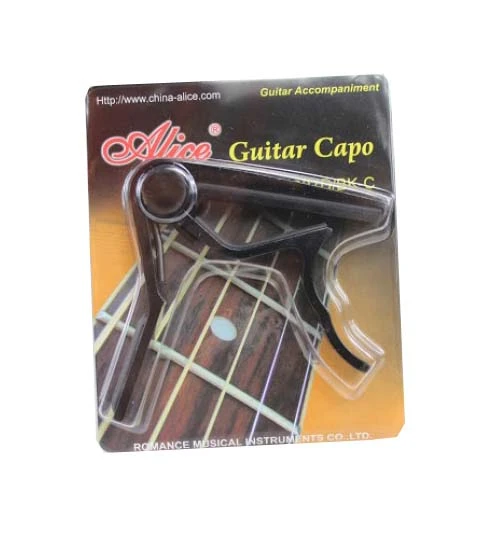 Alice A007D/BK-A1 Siyah Gitar Kaposu | Tek Elle Hızlı Tak-Çıkar Mekanizma Güçlü Yay Tansiyonu ve Çizilmeyi Önleyen Kauçuk Pedler ürün görseli 1