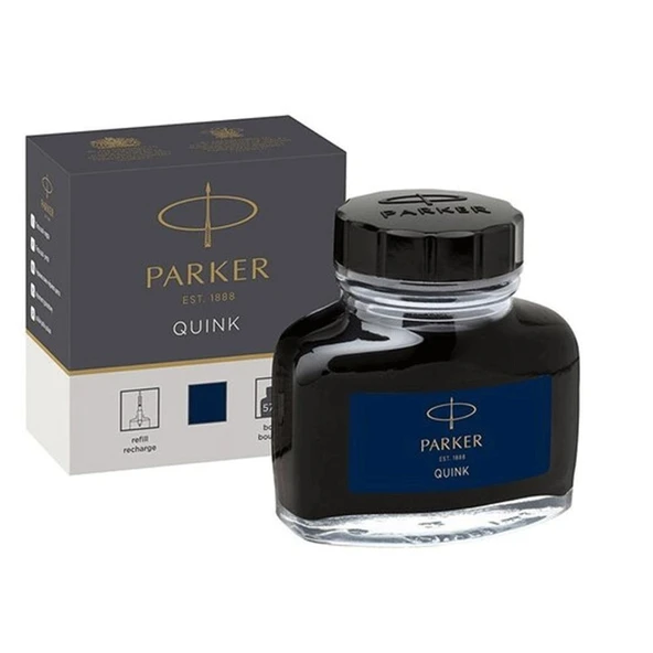 Parker Dolma Kalem Mürekkebi Quink 57 ML Mavi-Siyah 1950378 ürün görseli 1