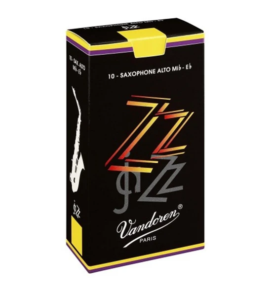 Vandoren SR413 ZZ Jazz Alto Saksafon Kamışı No: 3.0 (Profesyonel/Caz) - 10'lu Kutu | Esnek Üfleme Tepkisi, Tutarlı Malzeme ve Zengin Harmonikler ürün görseli 1