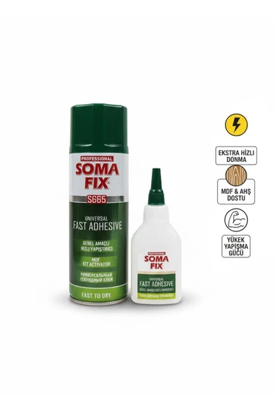 SOMAFİX S665 PROFESİYONEL GENEL AMAÇLI HIZLI YAPIŞTIRICI 400ML SPREY 100G YAPIŞTIRICI ürün görseli 1