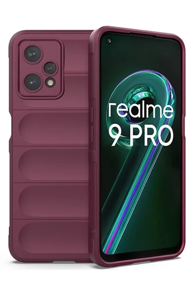 Newface Realme 9 Pro 5G Kılıf Optimum Silikon - Bordo ürün görseli 1
