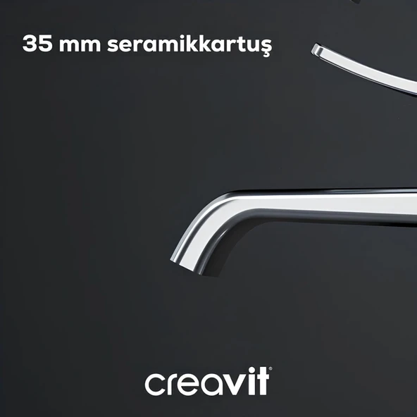 Creavit Lua Krom Şelale Banyo Bataryası LU2500 - Resim 3
