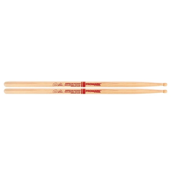 Promark TX717W Rick Latham İmza Bageti Hickory | Amerikan Hickory Ağacı - Funk İçin İdeal - Ahşap Uç ürün görseli 1