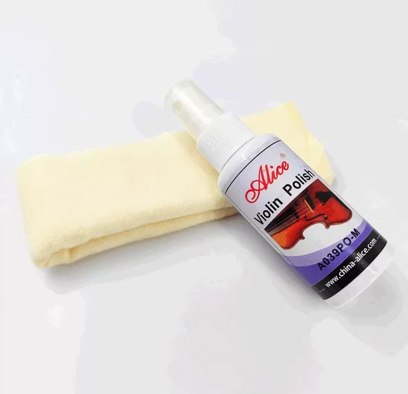 Alice A039PO-M Keman Temizlik ve Bakım Seti | Enstrüman Cilasını Koruyan ve Parlatan Özel Formül Mikrofiber Bez Dahil Kapsamlı Bakım ürün görseli 1
