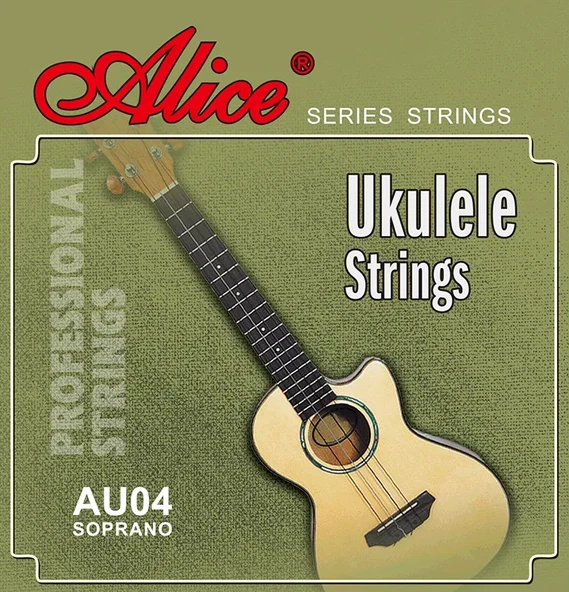 Alice AU04 Ukulele Tel Seti - Modified Nylon (Eğitim - Parlak Ton) | Modifiye Edilmiş Naylon Yapı, Parlak Ada Sesi ve Yumuşak Çalım Hissi | Uyum: Soprano ve Concert Ukulele Modelleri (4'lü Tam Takım S ürün görseli 1
