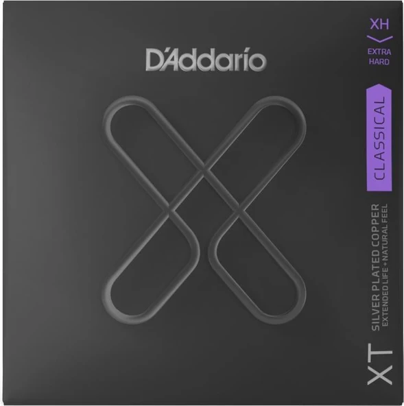 D'Addario XTC44 XT Silver Plated Copper Klasik Gitar Tel Seti | Extra Hard Tension, Kompozit Çekirdek, Gümüş Kaplama Baslar ve Uzatılmış Performans Ömrü ürün görseli 1