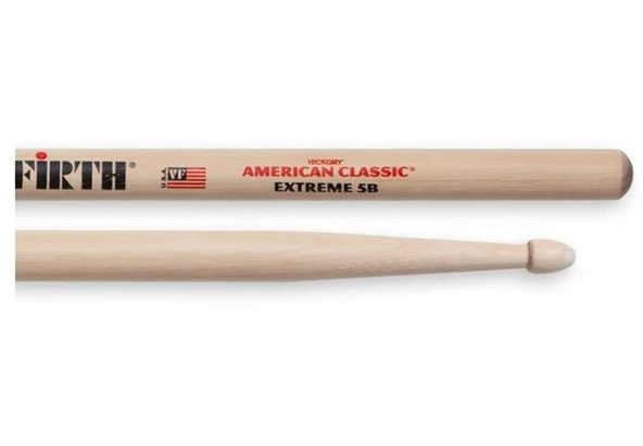 Vic Firth X5B American Classic Extreme 5B Baget | Ekstra Uzunluk - Güçlü Vuruş - Amerikan Hickory ürün görseli 1