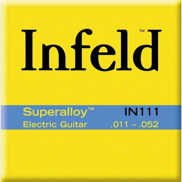 Thomastik IN111 Elektro Gitar Tel Seti - Infeld Super Alloy (Profesyonel - .011) | Super Alloy Sargı Teknolojisi, Dengeli Manyetik Tepki ve Uzun Süreli Parlak Ton | Ölçü: .011 - .052 Medium (6'lı Tam ürün görseli 1