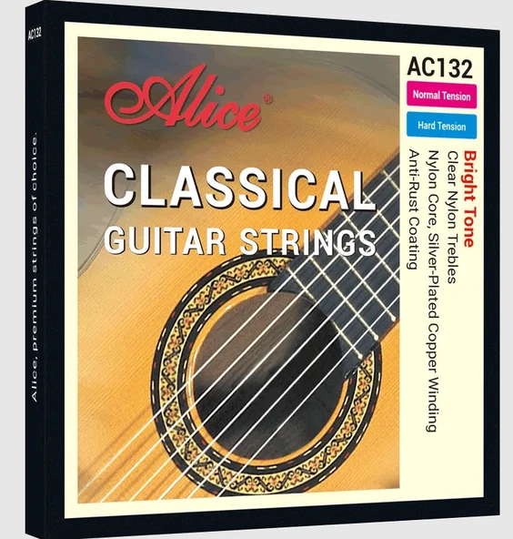 Alice AC132-N Klasik Gitar Teli (Normal) | Yüksek Kaliteli Polimer Yapı Kararlı Entonasyon ve Kristal Berraklığında Tiz Sesler ürün görseli 1