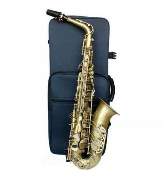 Buffet Crampon BC8401-4-0 400 Seri Eskitme Alto Saksafon | Mat Antik Görünüm Zengin ve Koyu Caz Tonları El İşçiliği Gravür Detaylar ürün görseli 1