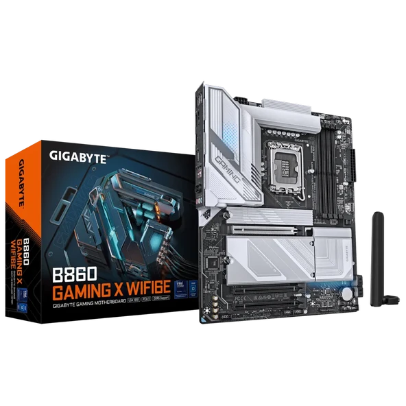 Gigabyte B860 Gaming X WiFi 6E DDR5 9066 MHz (OC) 2xM.2 DP HDMI 2.5G LAN Wi-Fi 6E ATX Soket 1851 ürün görseli 1
