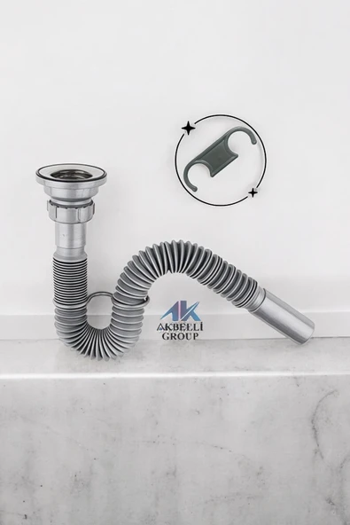 Koruklu Lavabo Mutfak Ve Banyo Sifonu Lavabo Gider Borusu Sağlam Ve A++ Kaliteli (S APARATI) Lavabo ürün görseli 1