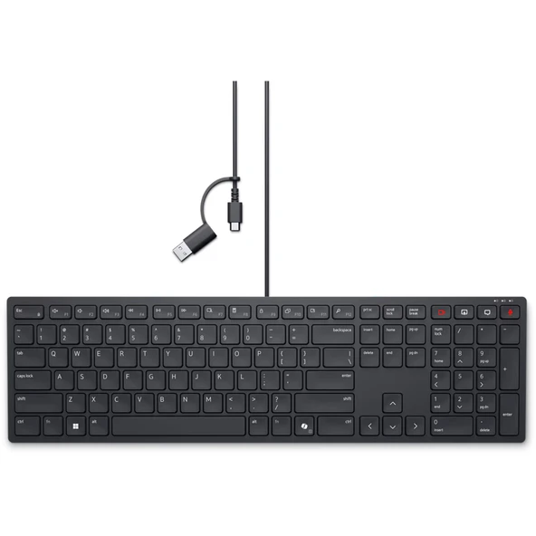 Dell Pro Sessiz Kablolu İş Birliği Klavyesi Q TR KB525C ürün görseli 1