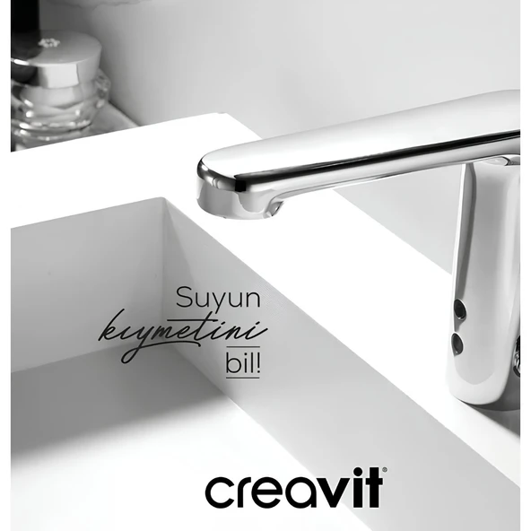 Creavit Fotoselli Lavabo Bataryası Tek Su Girişli ES2400 ürün görseli 1