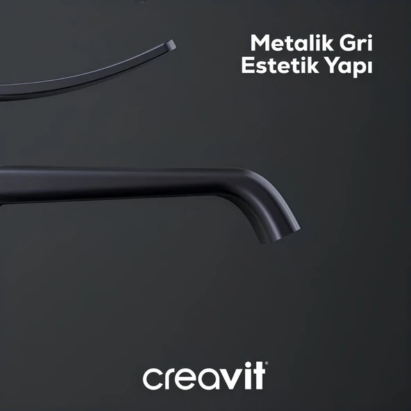 Creavit Lua Metalik Gri Banyo Bataryası LU2500GR - Resim 4