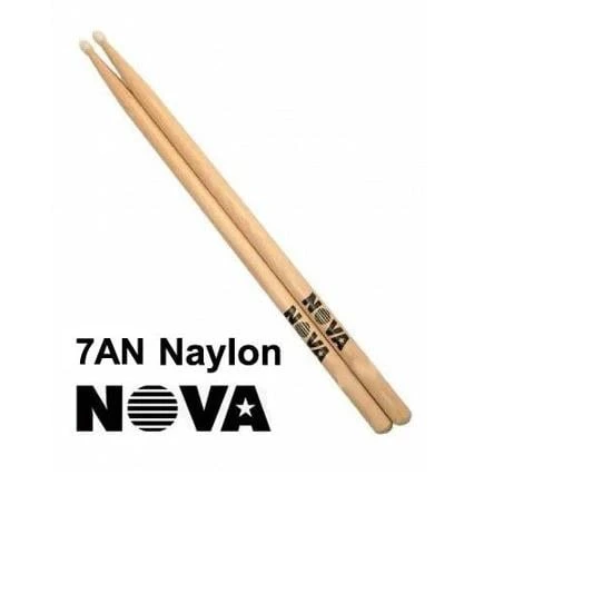 Vic Firth N7AN Nova 7A Naylon Uçlu Hickory Baget (Ekonomik Seri) | İnce ve Hafif Gövde, Jazz ve Hafif Müzik İçin Çevik Çalım, Hassas Zil Tepkisi ürün görseli 1