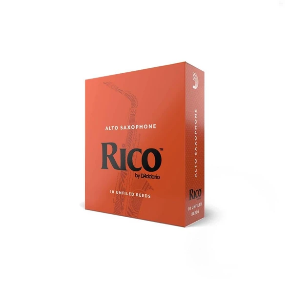 Rico RJA1020 Orange Box Alto Saksafon Kamışı No: 2.0 (Başlangıç/Eğitim) - 10'lu Paket | Standart Kesim, Kolay Çalım ve Ekonomik Kutu ürün görseli 1