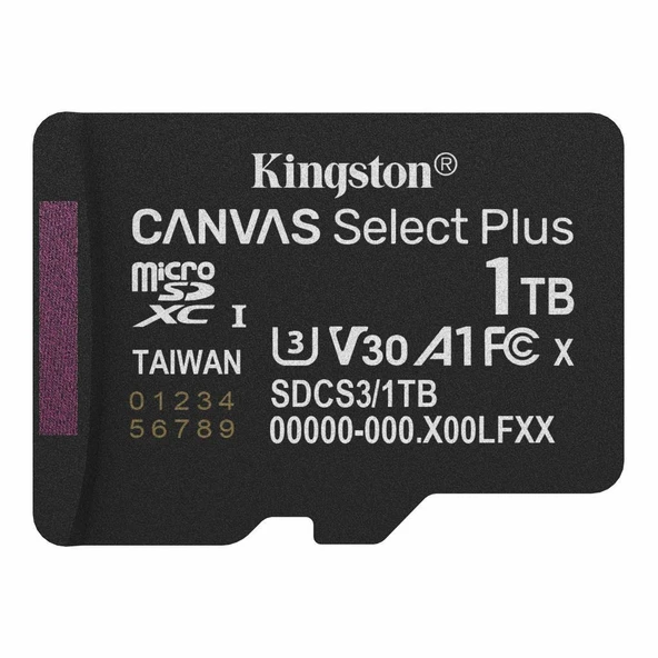 Kingston 1TB SDCS3/1TB Canvas Select Plus MicroSDXC Hafıza Kartı - Resim 3