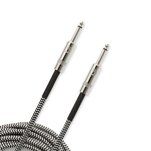 Planet Waves PW-BG-10BG Gitar Kablo 3 Metre Braided Inst Cbl Bk-Gy | Korozyona Dayanıklı - Saf Sinyal - Esnek ürün görseli 1