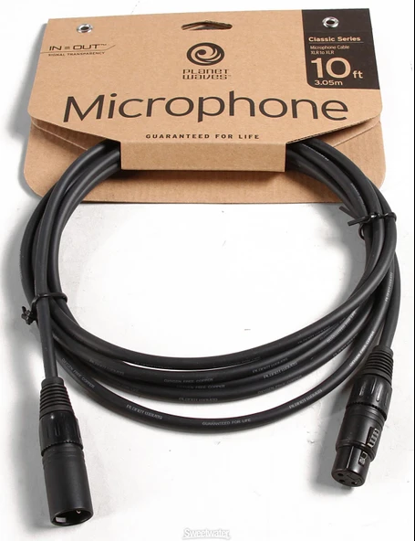 Planet Waves PWCMIC10 Mikrofon Kablo Cls Xlr Ml To Xlr Fm (3 Metre) | Korozyona Dayanıklı - Saf Sinyal - Esnek ürün görseli 1