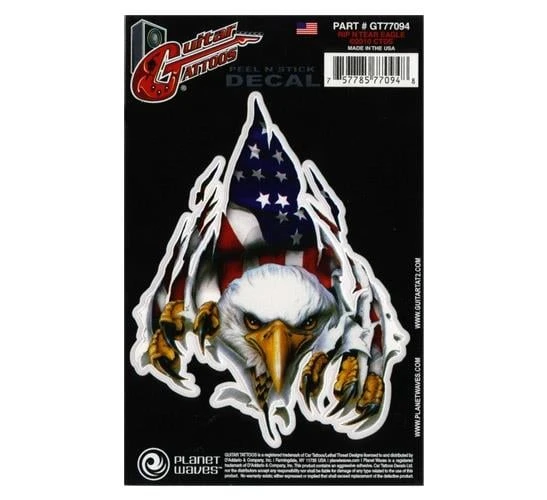 Planet Waves GT77094 Gitar Tattoo Rip N Tear Eagle Sticker | Kolay Uygulanır - İz Bırakmaz - Şık Tasarım ürün görseli 1