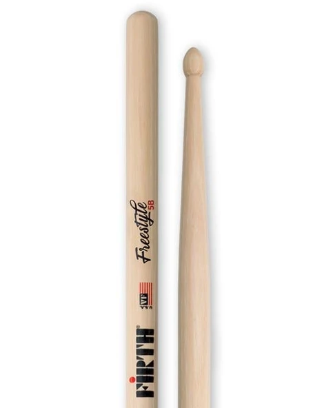 Vic Firth FS5B American Concept Freestyle 5B Baget | Ekstra Uzun Sap - Geniş Tutuş Alanı - Rock ürün görseli 1