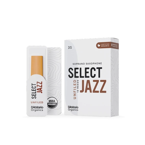 Rico ORRS10SSX3S Organic Select Jazz Unfiled Soprano Saksafon Kamışı No: 3 Soft (Profesyonel/Caz) - 10'lu Paket | Organik Üretim, Caz Kesim ve Hızlı Tepki ürün görseli 1