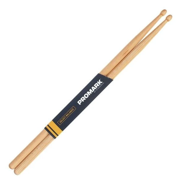 Promark RBH565LAW Rebound 5A Long Hickory Baget (Profesyonel) | Uzatılmış Boy (Extra 1/2 İnç), Rebound Balance ile Geri Sekme Odaklı Ağırlık Merkezi ve Ahşap Uç ürün görseli 1