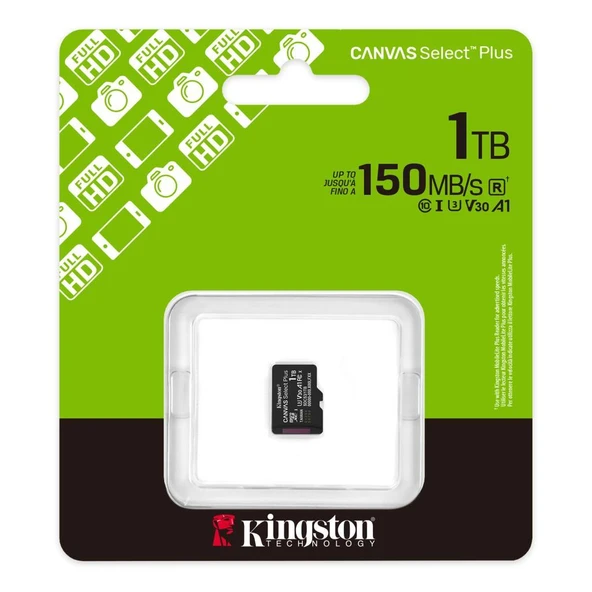 Kingston 1TB SDCS3/1TB Canvas Select Plus MicroSDXC Hafıza Kartı - Resim 2