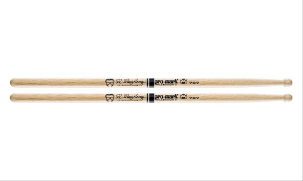 Promark PW707W Ed Shaughnessy İmza Bageti 707 Oak | Japon Meşesi (Oak) - Büyük Yuvarlak Uç - Ahşap Uç ürün görseli 1