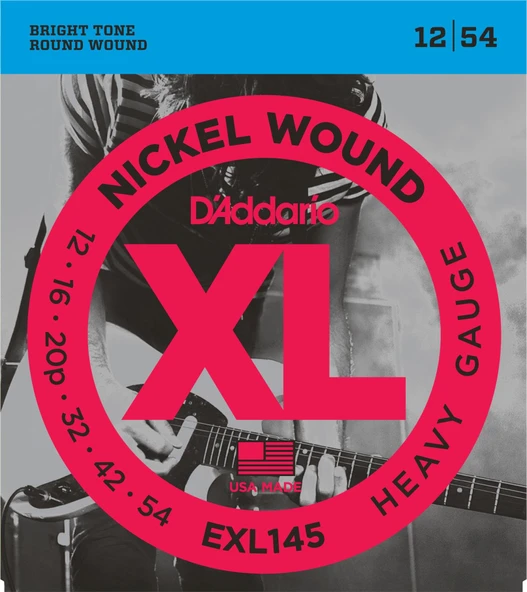 D'Addario EXL145 XL Nickel Serisi Elektro Gitar Tel Seti (Heavy - 12-54 - Nickel Wound) ürün görseli 1