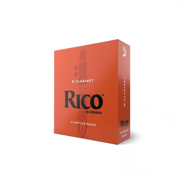 Rico RCA1030 Orange Box Bb Klarnet Kamışı No: 3.0 (Orta Seviye/Eğitim) - 10'lu Paket | Standart Kesim, Kolay Çalım ve Kararlı Ses Üretimi ürün görseli 1