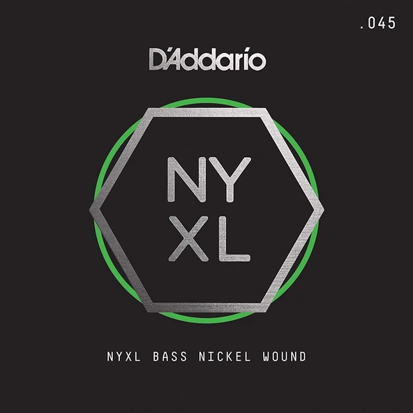 D'Addario NYXLB045 NYXL Serisi Bas Gitar Tek Teli - .045 (Profesyonel) | Yüksek Karbonlu Çelik Çekirdek, Nikel Kaplama Sargı, Üstün Esneklik, Manyetik Hassasiyet ve Uzun Ömürlü Ton Kalitesi ürün görseli 1