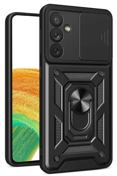 Newface Samsung Galaxy S24 FE Pars Lens Yüzüklü Silikon - Siyah ürün görseli 1