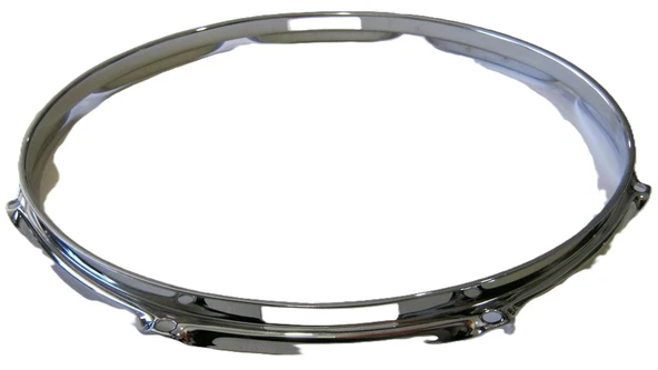 Maxtone HP14-8S 14 İnç 8 Delikli Alt (Snare Side) Trampet Kasnağı (Aksesuar/Yedek Parça) | Kort Teli Yuvalı Özel Tasarım, Krom Kaplama ve Yüksek Akort Stabilitesi ürün görseli 1