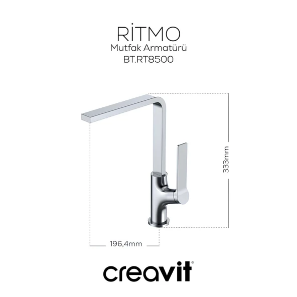 Creavit Ritmo Krom Eviye Bataryası RT8500 - Resim 4
