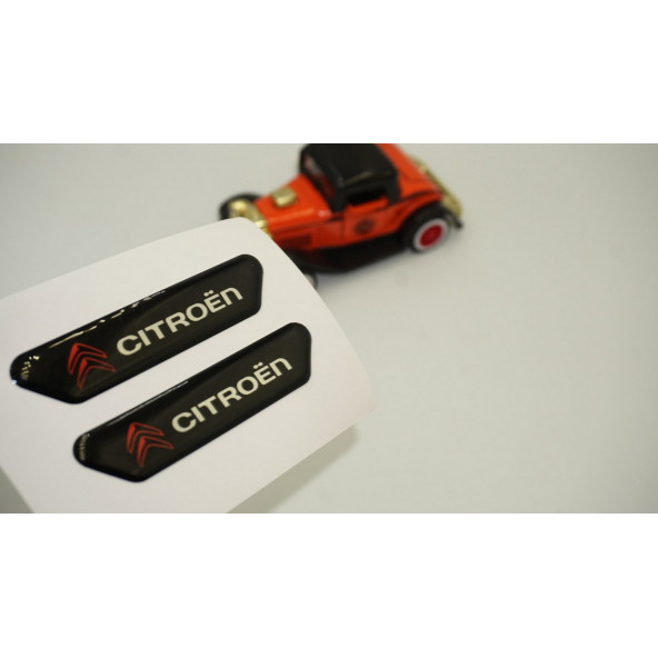Citroen Logo C3 C5 AirCross Çamurluk Yanı Ve Ayna Metalize Damla Desen 3M Logo Arma ürün görseli 1