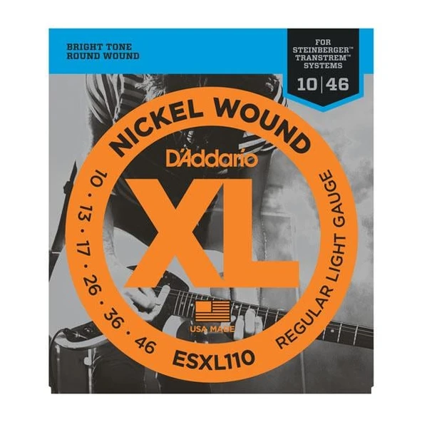 D'Addario ESXL110 XL Nickel Serisi Elektro Gitar Tel Seti (Regular Light - 10-46) ürün görseli 1