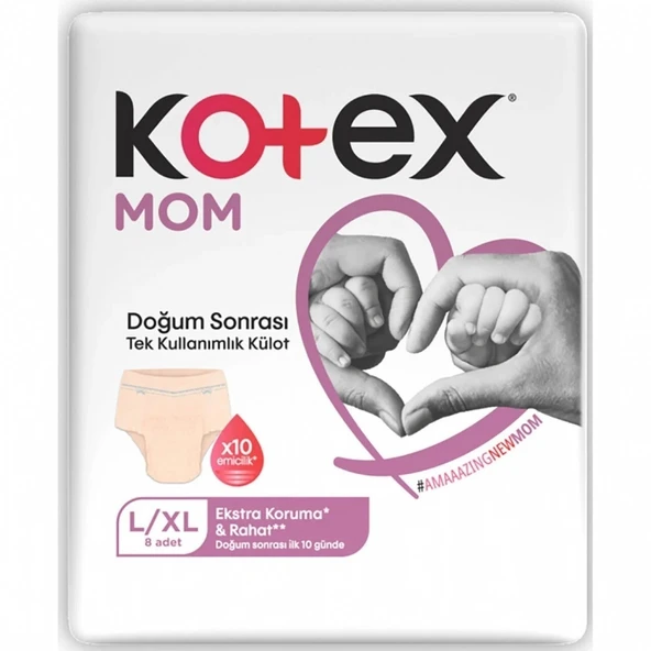 Kotex MOM Doğum Sonrası Emici Külot L/XL 8 Adet ürün görseli 1