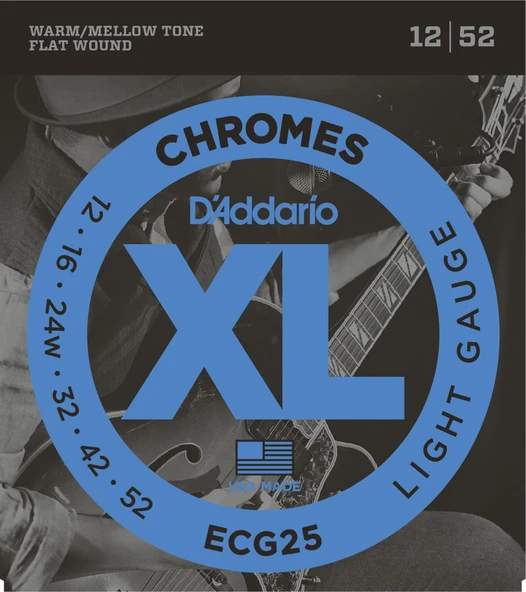 D'Addario ECG25 Elektro Gitar Tel Seti (12-52) ürün görseli 1
