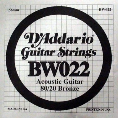 D'Addario BW022 Akustik Gitar Tek Tel (G-Sol - 80/20 Bronze) ürün görseli 1
