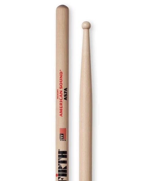 Vic Firth AS7A American Sound 7A Baget | Yuvarlak Uç - Değişen Tonlar - Amerikan Hickory ürün görseli 1