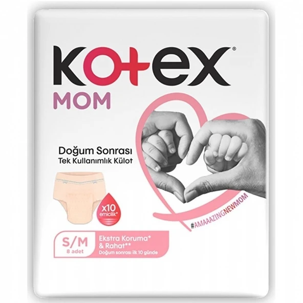 Kotex MOM Doğum Sonrası Emici Külot S/M 8 Adet ürün görseli 1