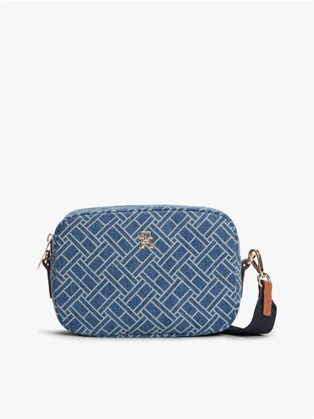Tommy Hilfiger   POPETTE CAMERA BAG DENIM FLAG Kadın Mavi Çanta - AW0AW18610 ürün görseli 1