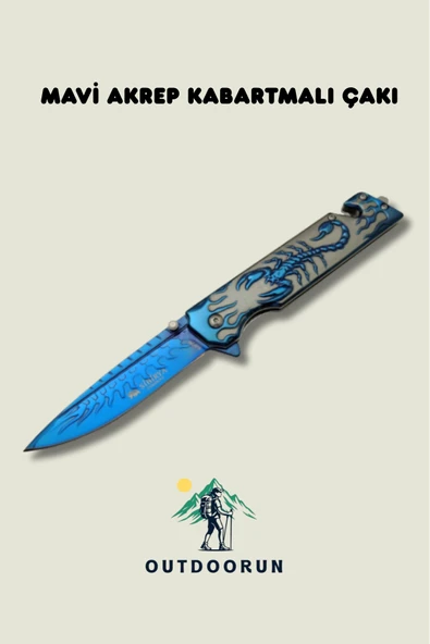 Mavi Akrep Kabartmalı Çakı - 22,5 cm ürün görseli 1
