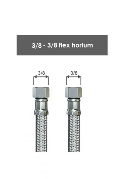 Marka 38 - 38 Çelik Flex Bağlantı Hortum 100 Cm ürün görseli 1
