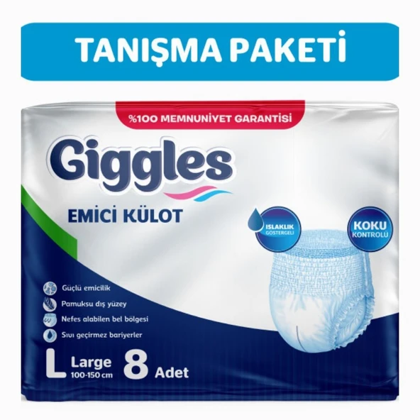 Giggles Yetişkin Emici Külot Large 8'li 1 Paket 8 Adet ürün görseli 1