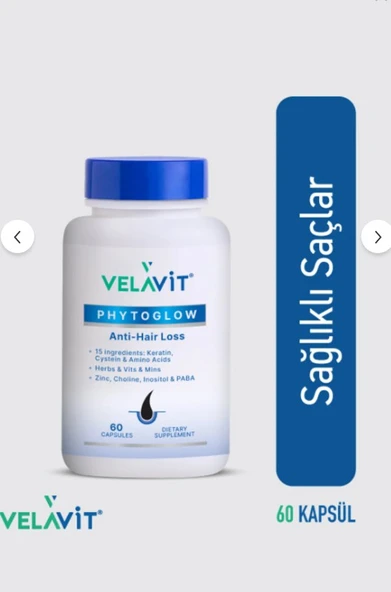 Velavit Phytoglow Anti-Hair Loss 60 Kapsül ürün görseli 1